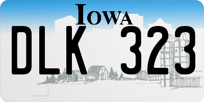 IA license plate DLK323