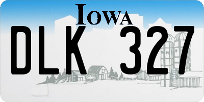 IA license plate DLK327