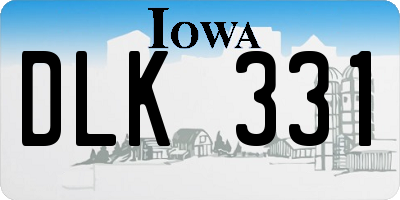 IA license plate DLK331