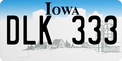 IA license plate DLK333