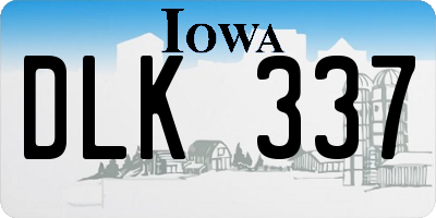 IA license plate DLK337