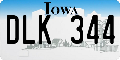 IA license plate DLK344