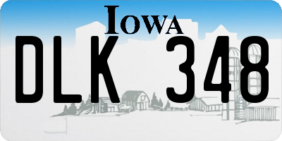 IA license plate DLK348