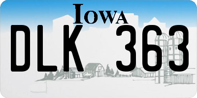 IA license plate DLK363