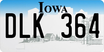 IA license plate DLK364