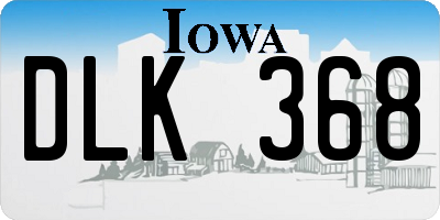 IA license plate DLK368