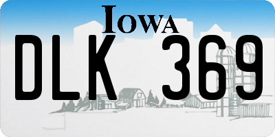 IA license plate DLK369