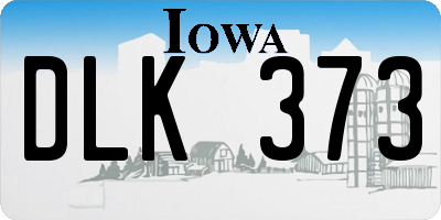 IA license plate DLK373