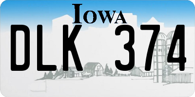 IA license plate DLK374