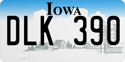 IA license plate DLK390