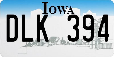 IA license plate DLK394