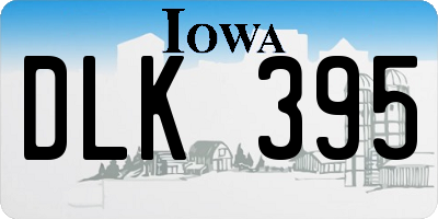 IA license plate DLK395