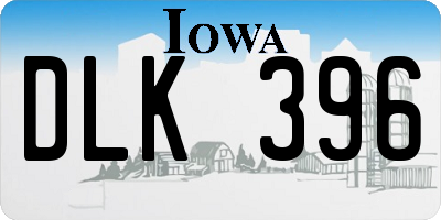 IA license plate DLK396