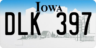 IA license plate DLK397
