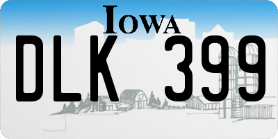 IA license plate DLK399