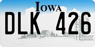 IA license plate DLK426