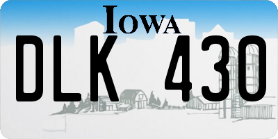 IA license plate DLK430