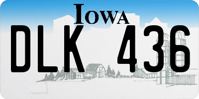 IA license plate DLK436