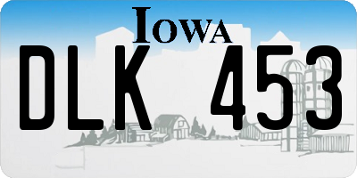 IA license plate DLK453