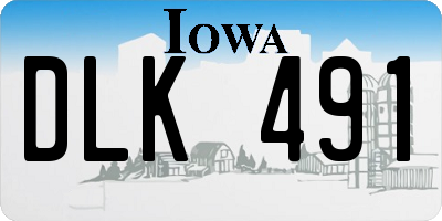 IA license plate DLK491