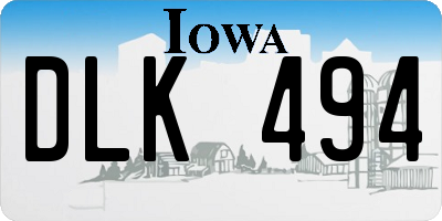 IA license plate DLK494
