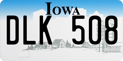 IA license plate DLK508