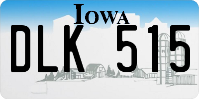 IA license plate DLK515