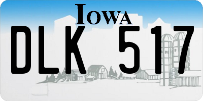IA license plate DLK517