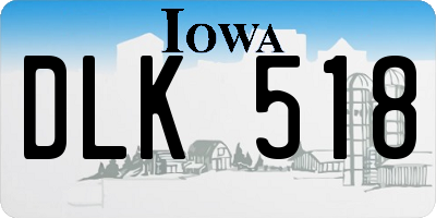 IA license plate DLK518