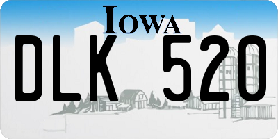 IA license plate DLK520