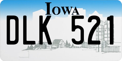 IA license plate DLK521