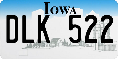 IA license plate DLK522