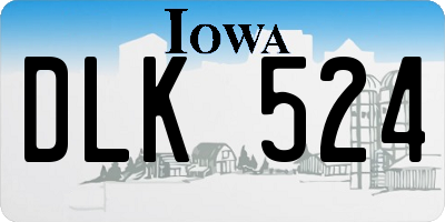 IA license plate DLK524
