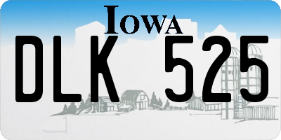 IA license plate DLK525