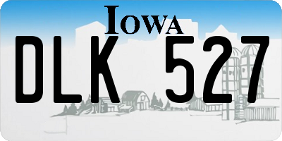 IA license plate DLK527