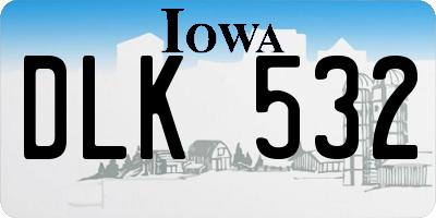 IA license plate DLK532