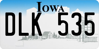 IA license plate DLK535