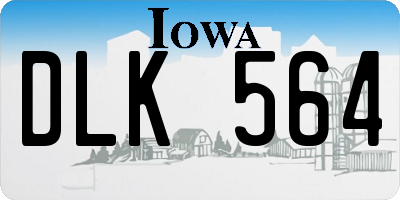 IA license plate DLK564