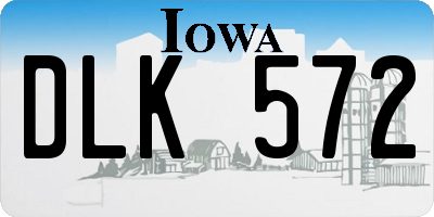 IA license plate DLK572