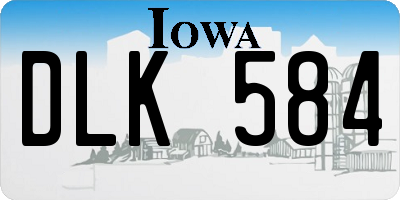 IA license plate DLK584