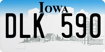 IA license plate DLK590