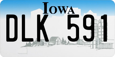 IA license plate DLK591