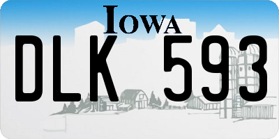 IA license plate DLK593