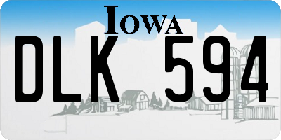 IA license plate DLK594