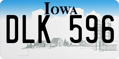 IA license plate DLK596