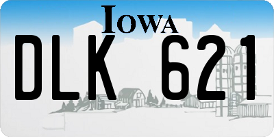 IA license plate DLK621