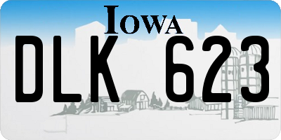 IA license plate DLK623