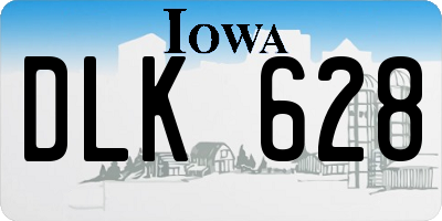IA license plate DLK628
