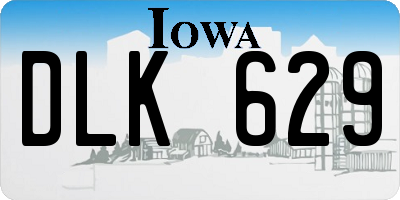 IA license plate DLK629