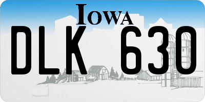 IA license plate DLK630